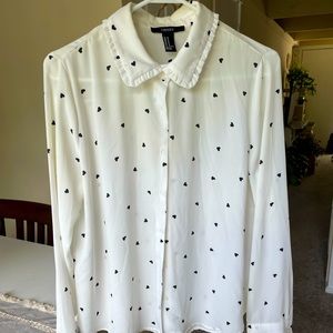 Forever21 Sheer Long-Sleeved Button-Down